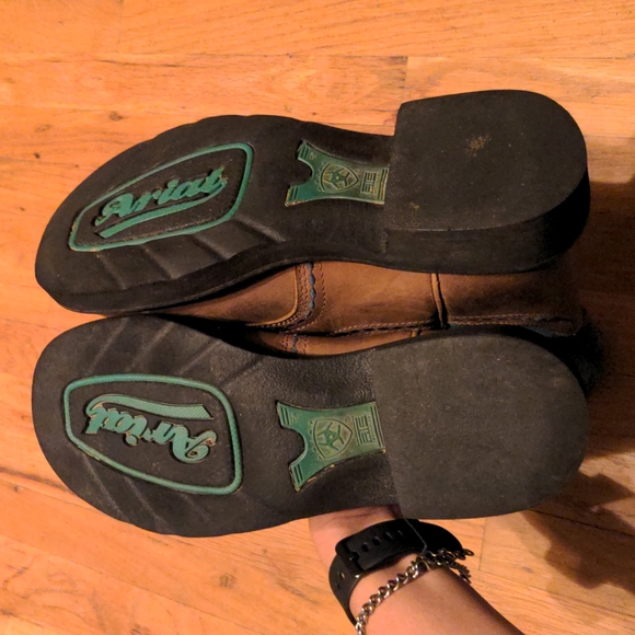 Ariat FatBaby Western Turquoise Leather Pull-On Cowboy Boots Women's 7.5B - Picture 8 of 15